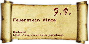Feuerstein Vince névjegykártya